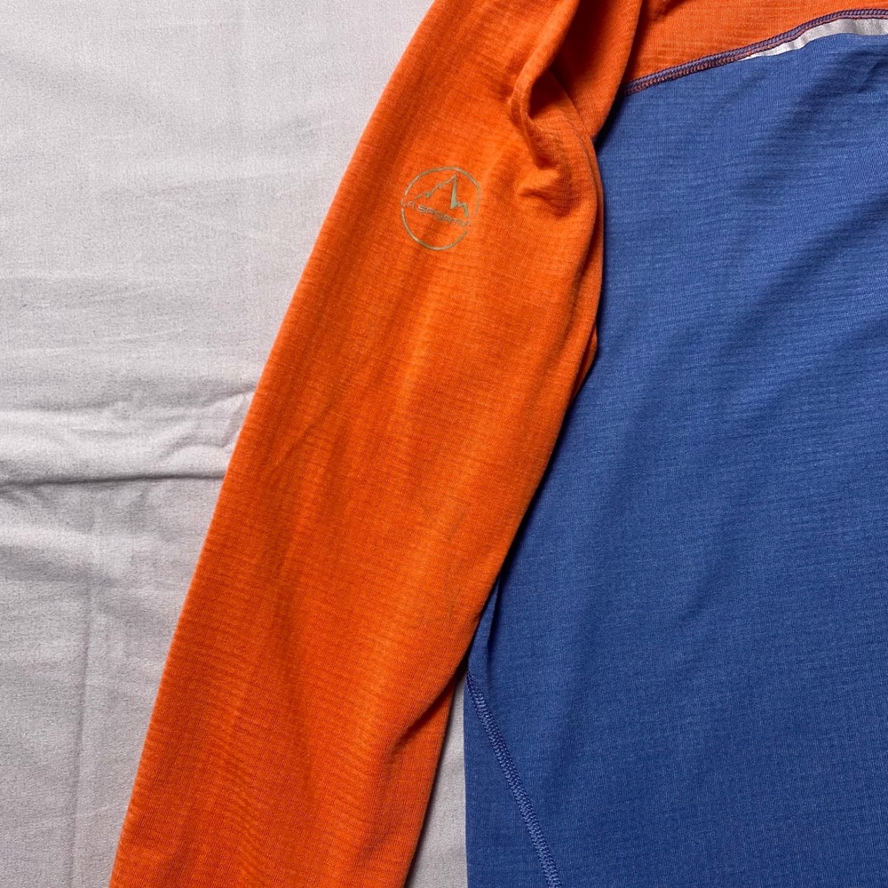 La Sportiva Swift Long Sleeve Womens Medium Blue Orange 1/4 Zip Pullover Running - Picture 13 of 16